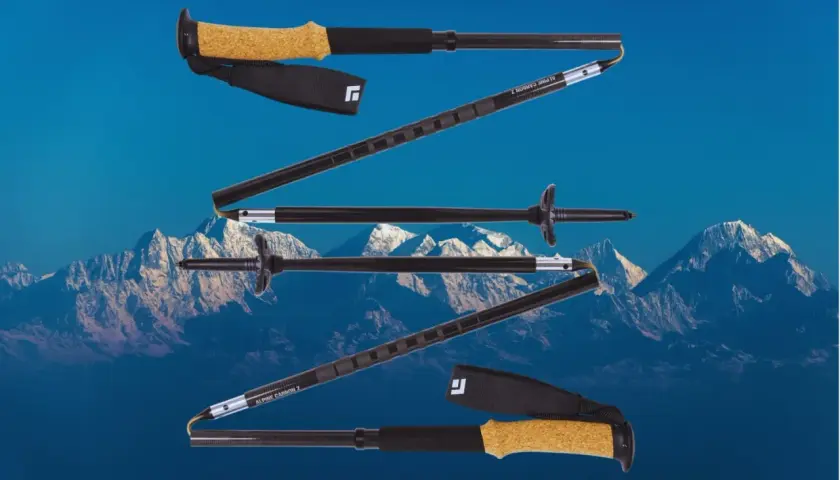 Bastones de trekking plegables, ideales para elegir tu equipo de montaña.