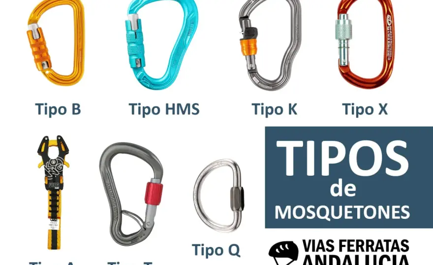 Mosquetones - Guía definitiva para escalar y vías ferratas